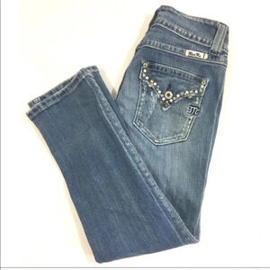 Miss Me Cropped Jeans with Charms size 27